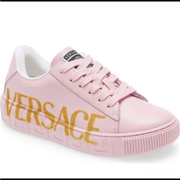VIP【関税送料無料】希少 VERSACE WHITE AND PINK SNEAKERS Versace | Shoes | Kids Greca Logo Low Top Sneaker Versace